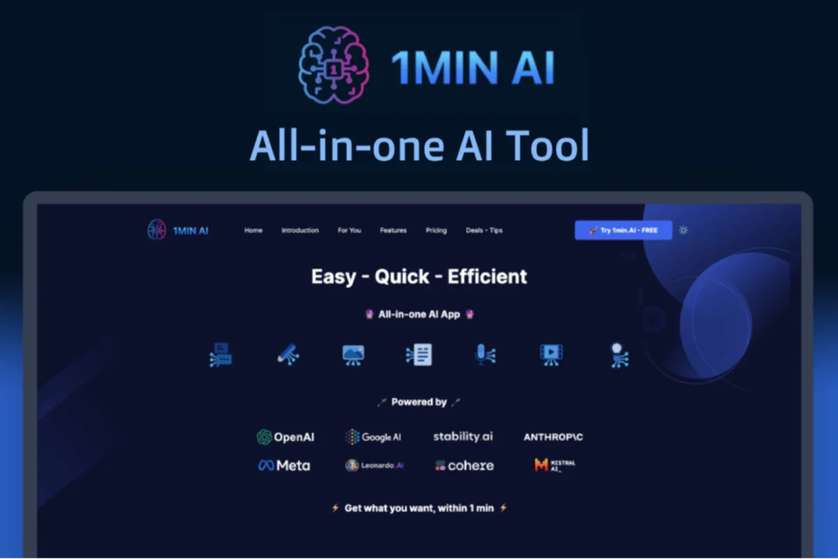 The AI Tool Subscription Overload Problem is Now Solvable with 1min.AI’s Lifetime Deal